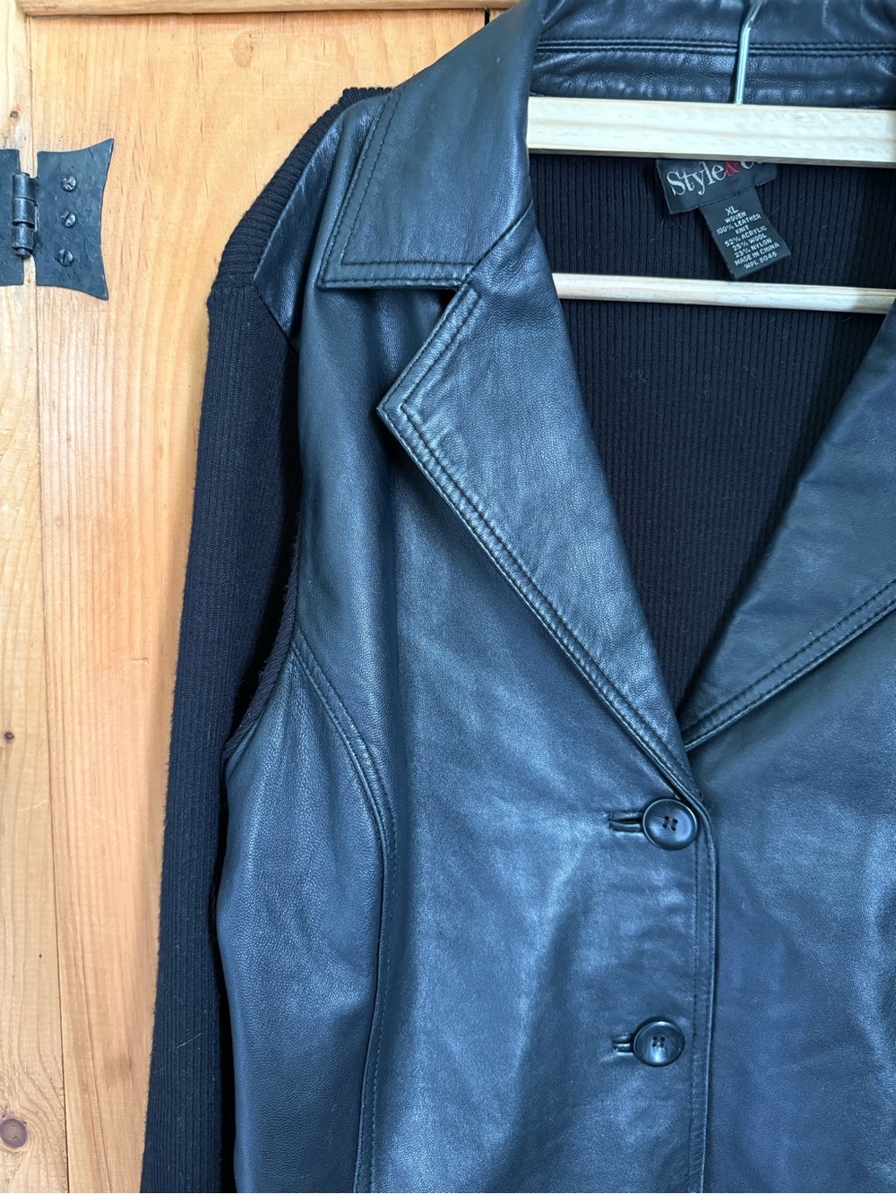 STYLE & CO | mixed media blazer
